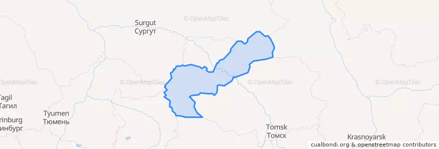 Mapa de ubicacion de Каргасокский район.