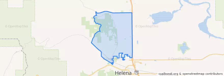 Mapa de ubicacion de Helena Valley West Central.