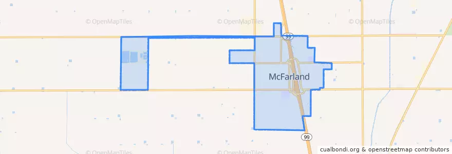 Mapa de ubicacion de McFarland.