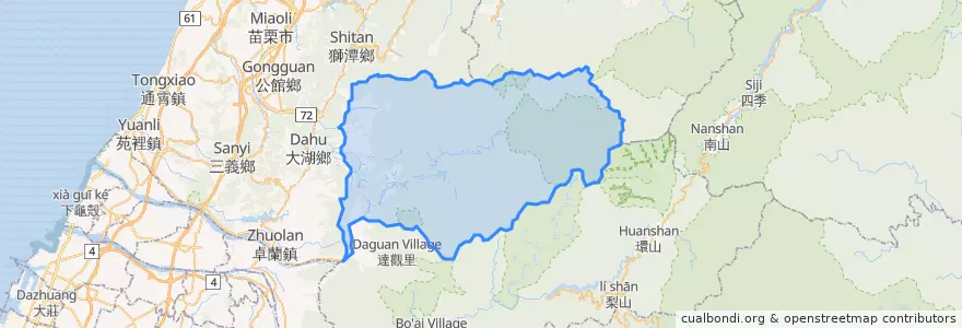 Mapa de ubicacion de 泰安鄉.