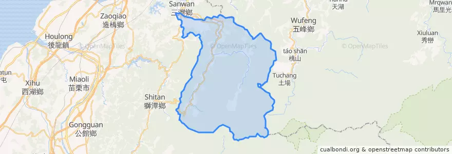 Mapa de ubicacion de 南庄鄉.