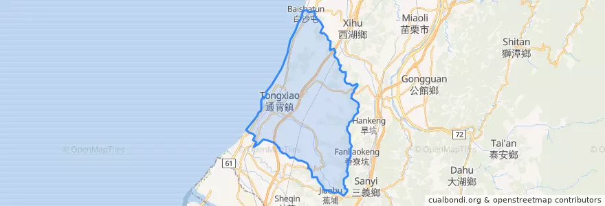 Mapa de ubicacion de 通霄鎮.
