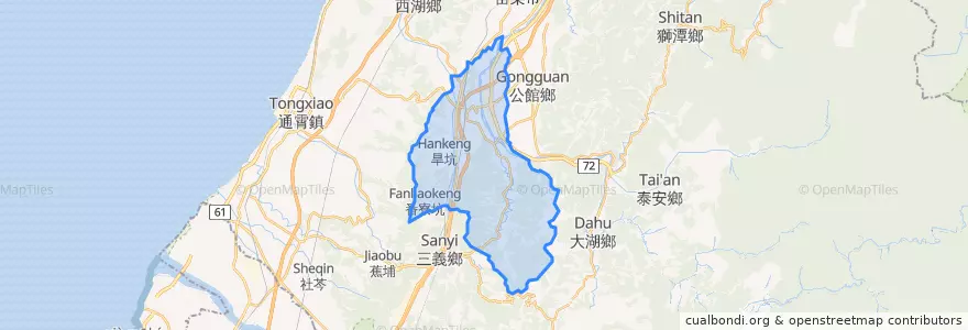 Mapa de ubicacion de 銅鑼鄉.