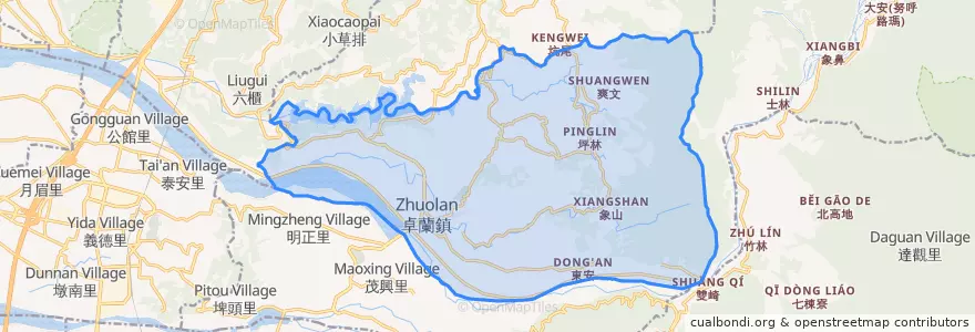 Mapa de ubicacion de 卓蘭鎮.