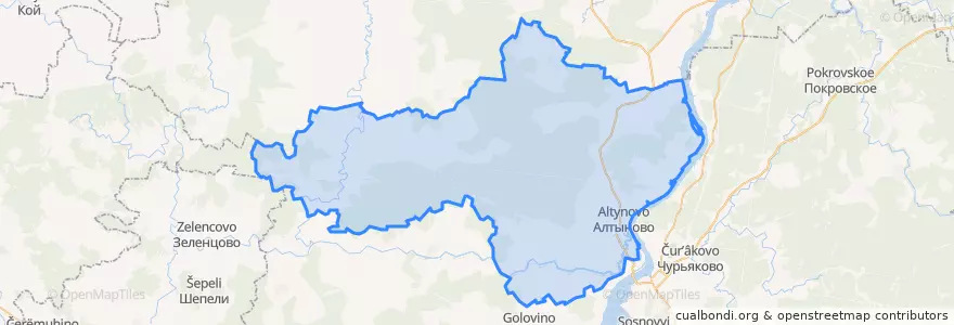 Mapa de ubicacion de Отрадновское сельское поселение.
