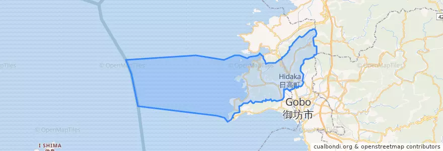 Mapa de ubicacion de 日高町.