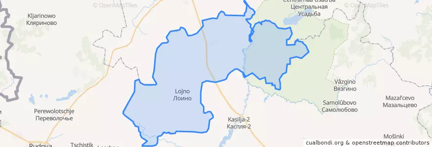 Mapa de ubicacion de Лоинское сельское поселение.