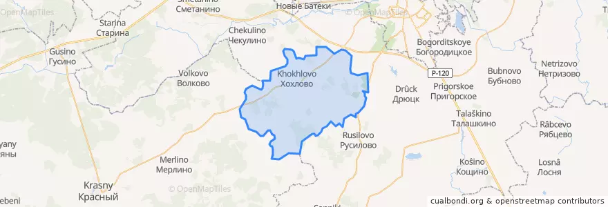 Mapa de ubicacion de Хохловское сельское поселение.