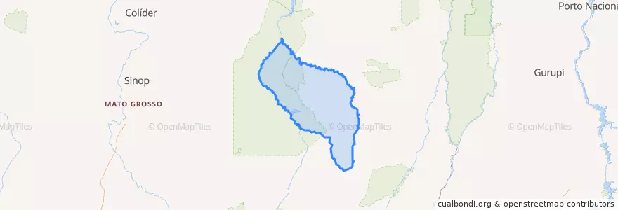 Mapa de ubicacion de Querência.