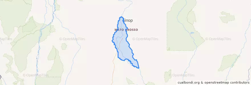 Mapa de ubicacion de Sorriso.