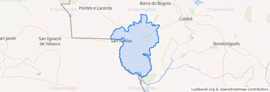 Mapa de ubicacion de Cáceres.