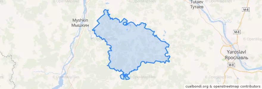 Mapa de ubicacion de Большесельское сельское поселение.