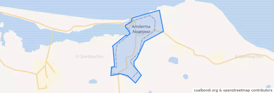 Mapa de ubicacion de сельское поселение Амдерма.