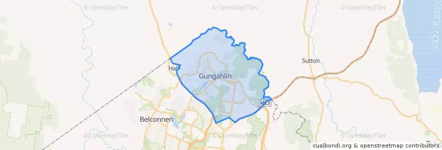 Mapa de ubicacion de District of Gungahlin.