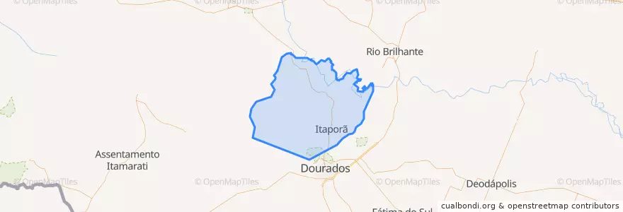 Mapa de ubicacion de Itaporã.