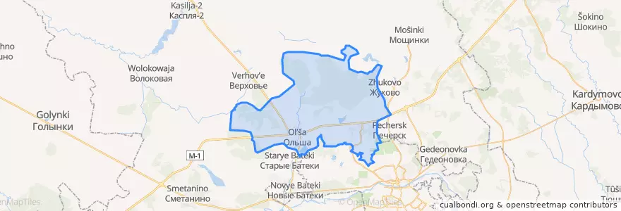 Mapa de ubicacion de Дивасовское сельское поселение.