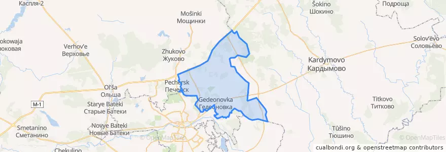 Mapa de ubicacion de Корохоткинское сельское поселение.
