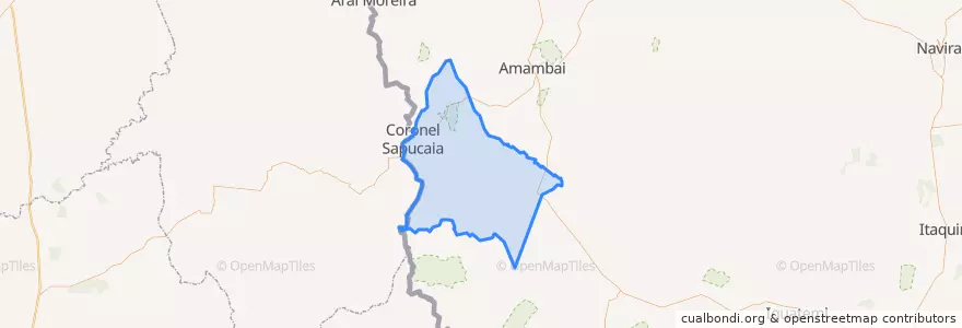 Mapa de ubicacion de Coronel Sapucaia.