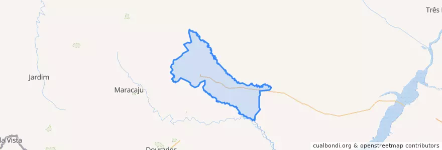 Mapa de ubicacion de Nova Alvorada do Sul.