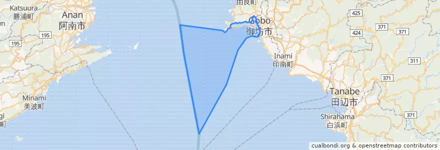 Mapa de ubicacion de 美浜町.