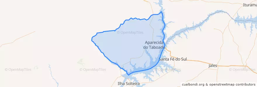Mapa de ubicacion de Aparecida do Taboado.