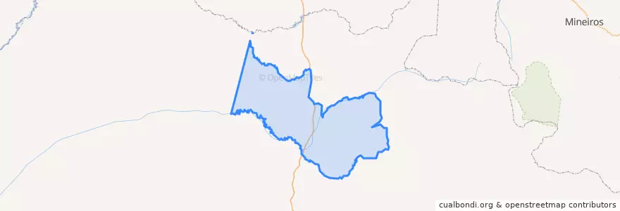 Mapa de ubicacion de Coxim.