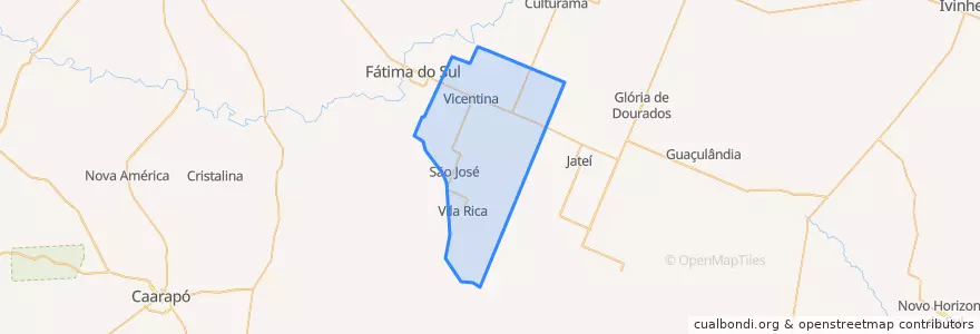 Mapa de ubicacion de Vicentina.
