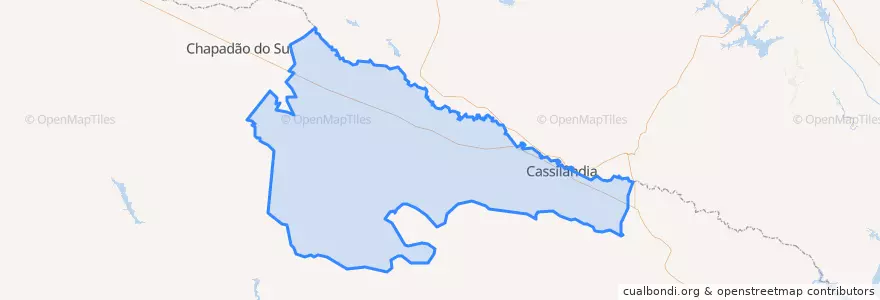 Mapa de ubicacion de Cassilândia.