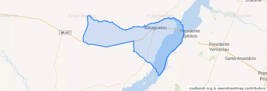 Mapa de ubicacion de Bataguassu.