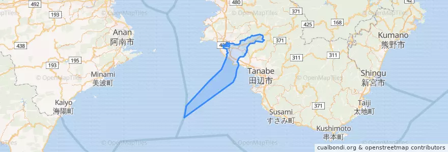 Mapa de ubicacion de Inami.