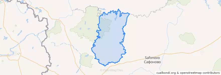 Mapa de ubicacion de Духовщинский район.