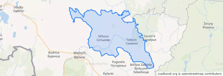 Mapa de ubicacion de Селезнёвское сельское поселение.