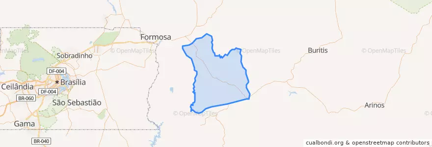 Mapa de ubicacion de Cabeceiras.
