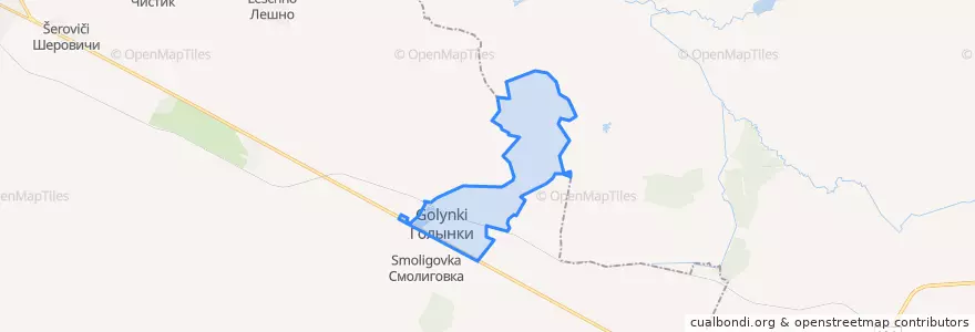 Mapa de ubicacion de Голынковское городское поселение.