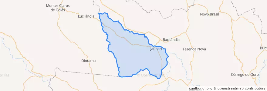 Mapa de ubicacion de Jaupaci.