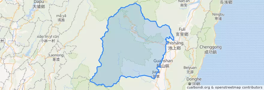 Mapa de ubicacion de 海端鄉.