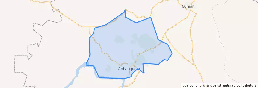 Mapa de ubicacion de Anhanguera.