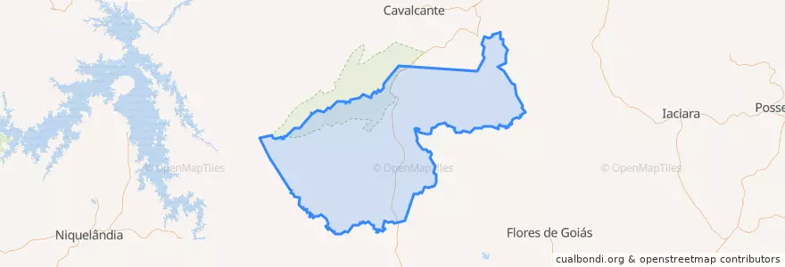 Mapa de ubicacion de Alto Paraíso de Goiás.