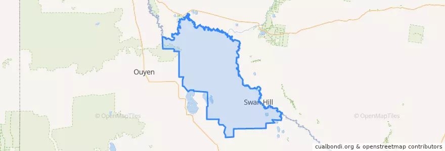 Mapa de ubicacion de Rural City of Swan Hill.