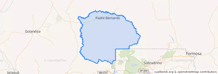 Mapa de ubicacion de Padre Bernardo.