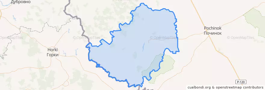 Mapa de ubicacion de Монастырщинский район.