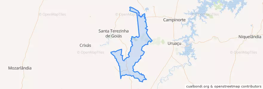 Mapa de ubicacion de Pilar de Goiás.