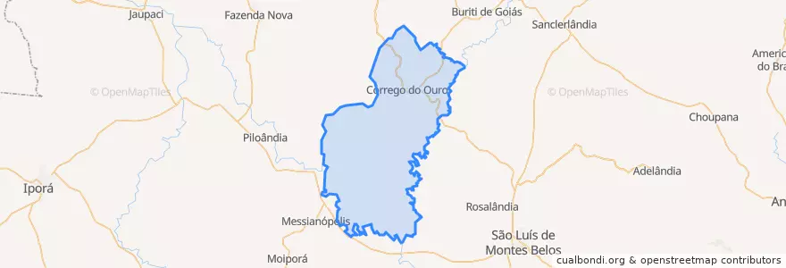 Mapa de ubicacion de Córrego do Ouro.