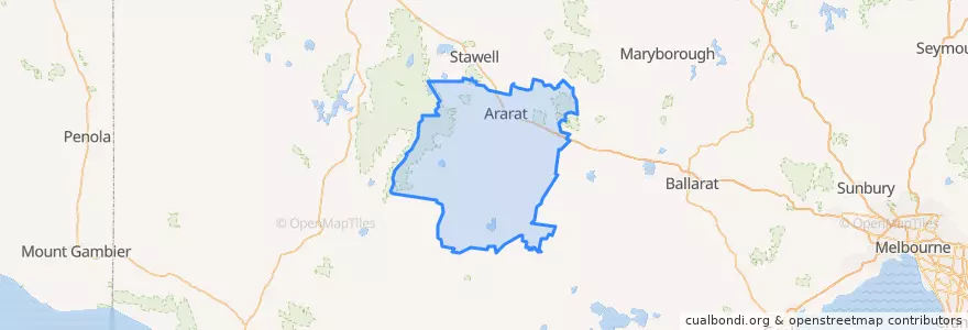 Mapa de ubicacion de Rural City of Ararat.