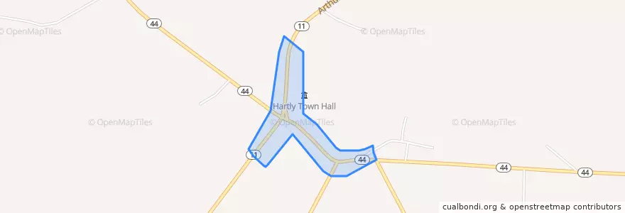 Mapa de ubicacion de Hartly.