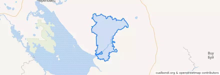 Mapa de ubicacion de Пригородное сельское поселение.