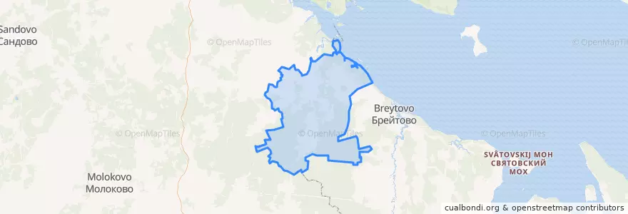 Mapa de ubicacion de Прозоровское сельское поселение.