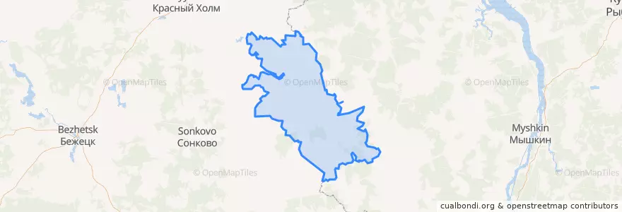 Mapa de ubicacion de Октябрьское сельское поселение.
