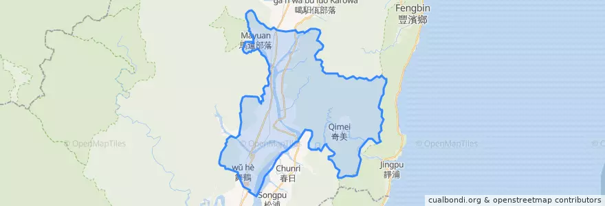 Mapa de ubicacion de Ruisui.