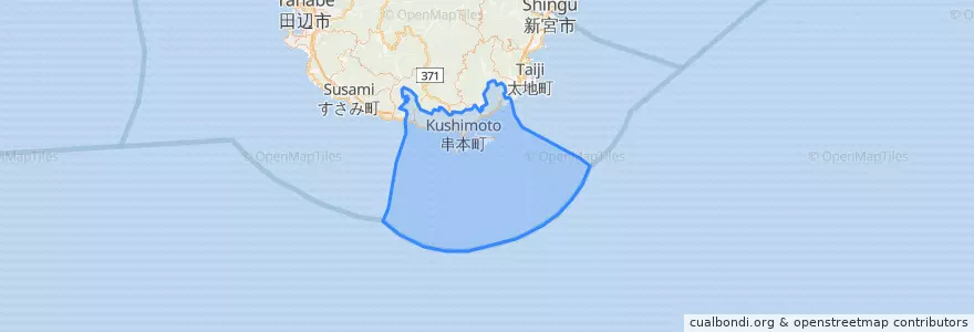 Mapa de ubicacion de 串本町.